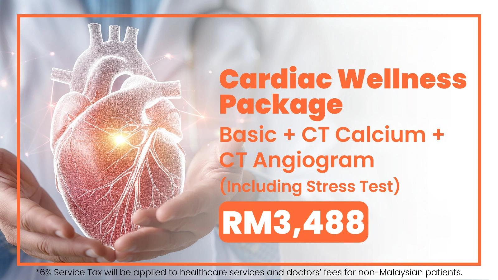 Cardiac Wellness Package (Basic, CT Calcium & CT Angiogram) (Including Stress Test)
